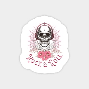 Rock & Roll Skull Sticker